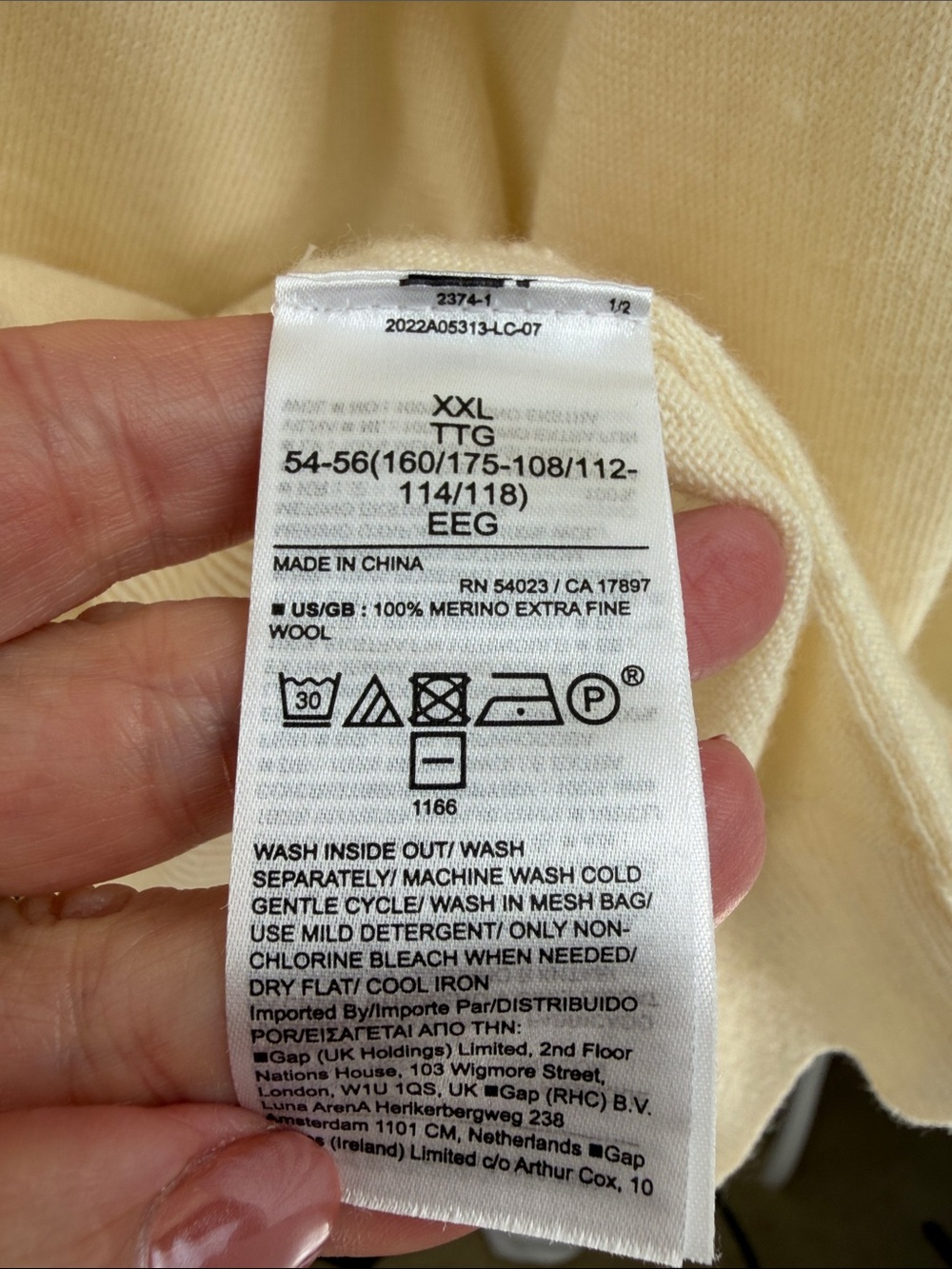Banana Republic 100% Extra Fine Merino Wool Mock Neck Sweater XXL Ivory - Picture 6 of 7